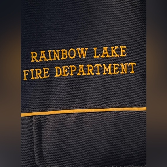 Vintage Rainbow Lake Fire Department Jacket - Size Mens Medium - Picture 6 of 12